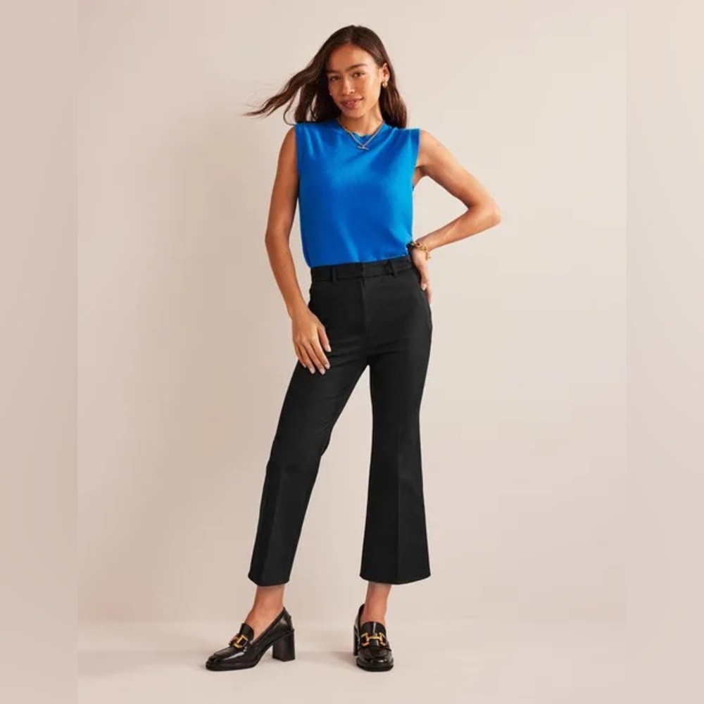 Boden Chelsea Bi-Stretch Wide Leg Culottes Capri Cropped Trousers